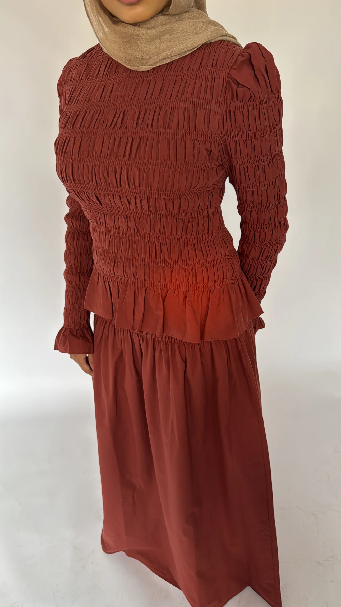 All Spice Ruched Peplum Top - Image 7