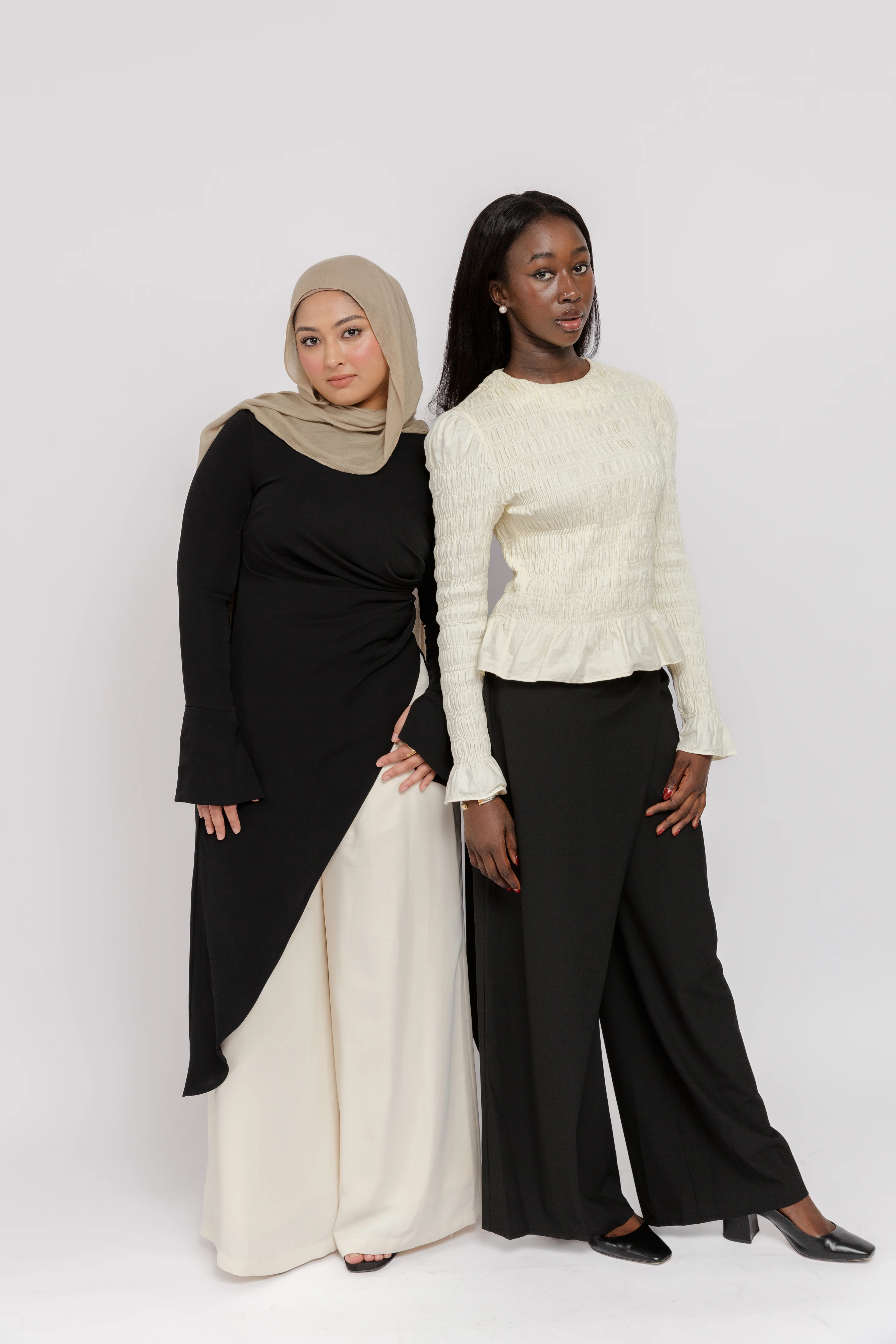 Black Asymmetric Slit Tunic - Image 4