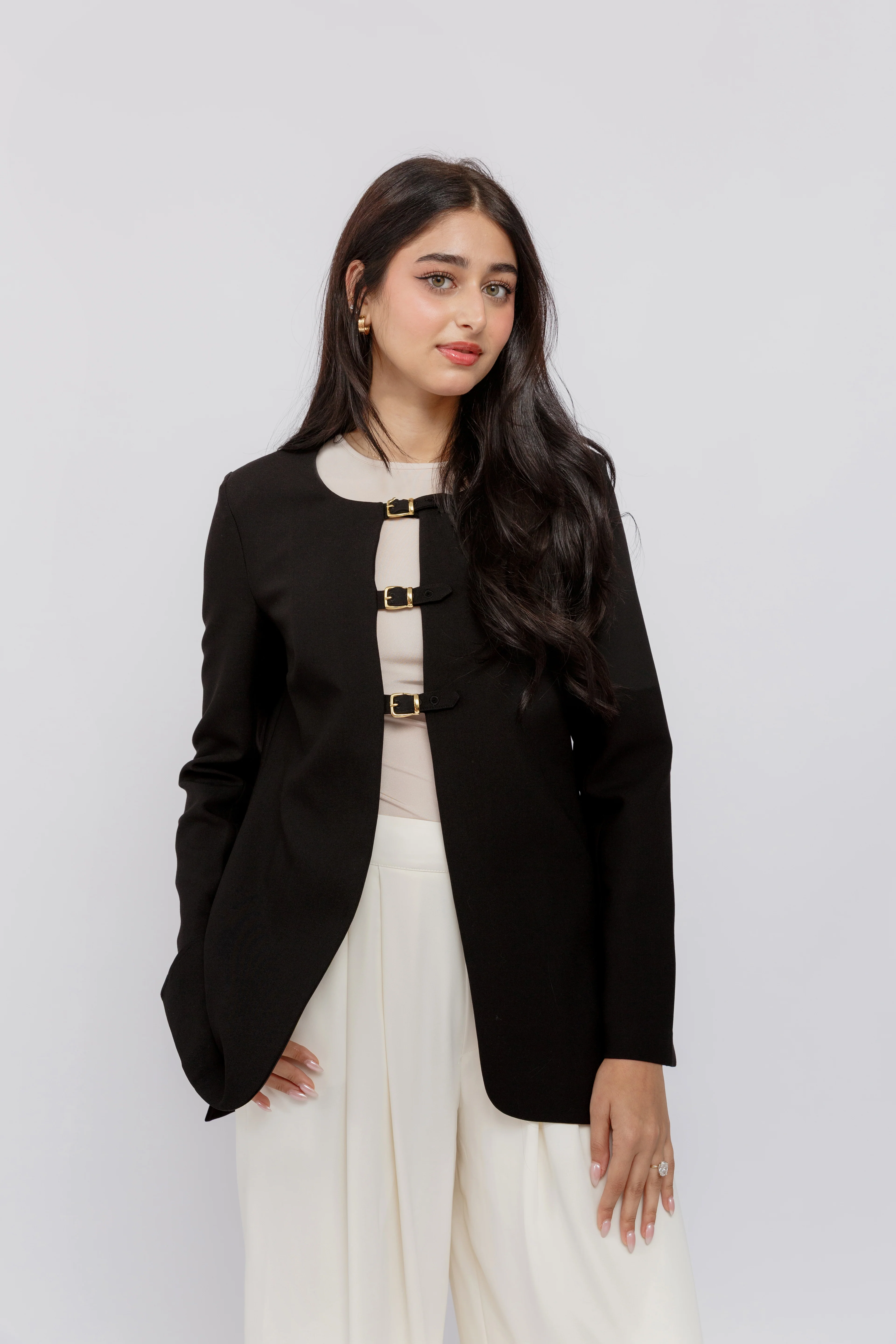 Black Buckled Blazer