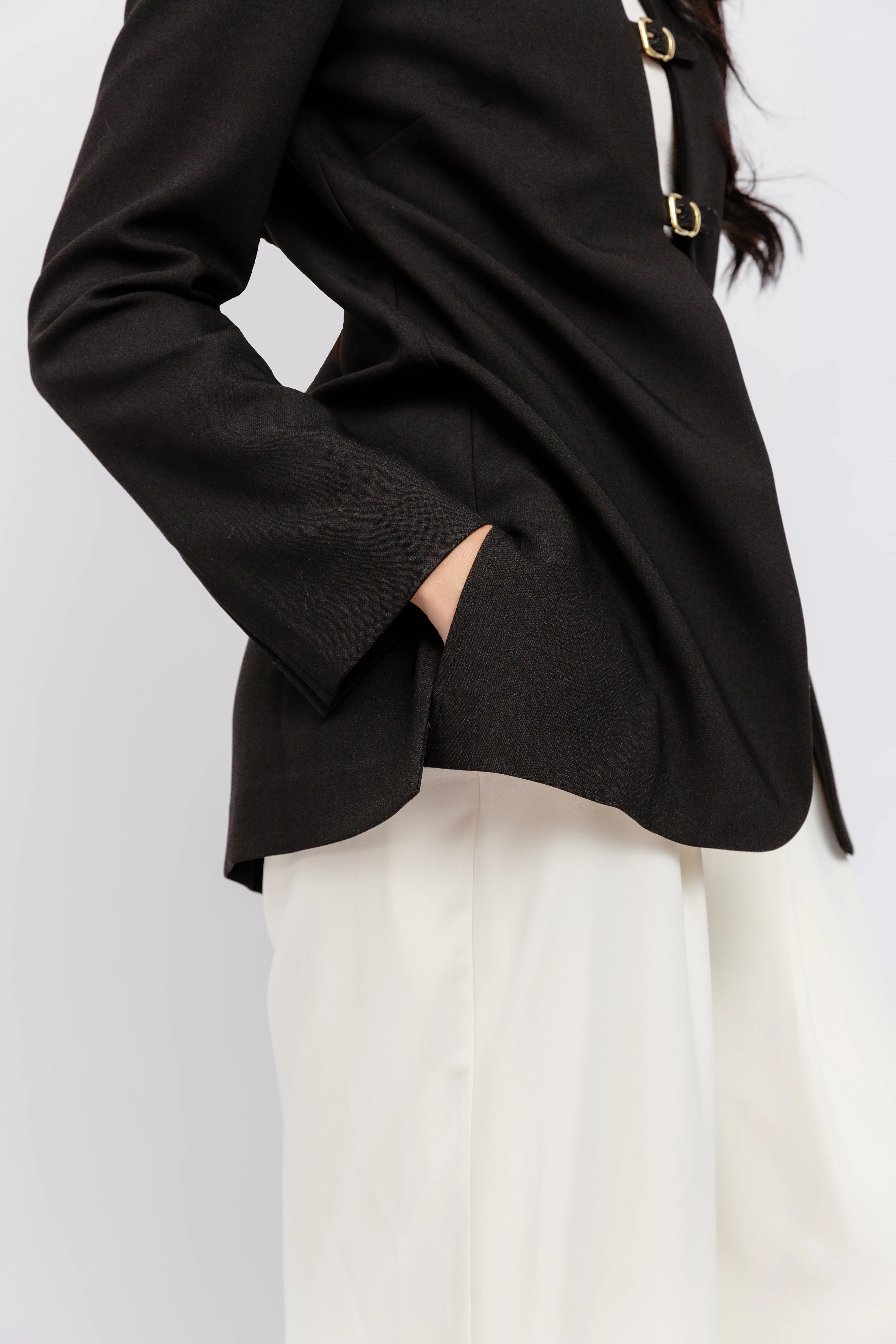 Black Buckled Blazer - Image 6