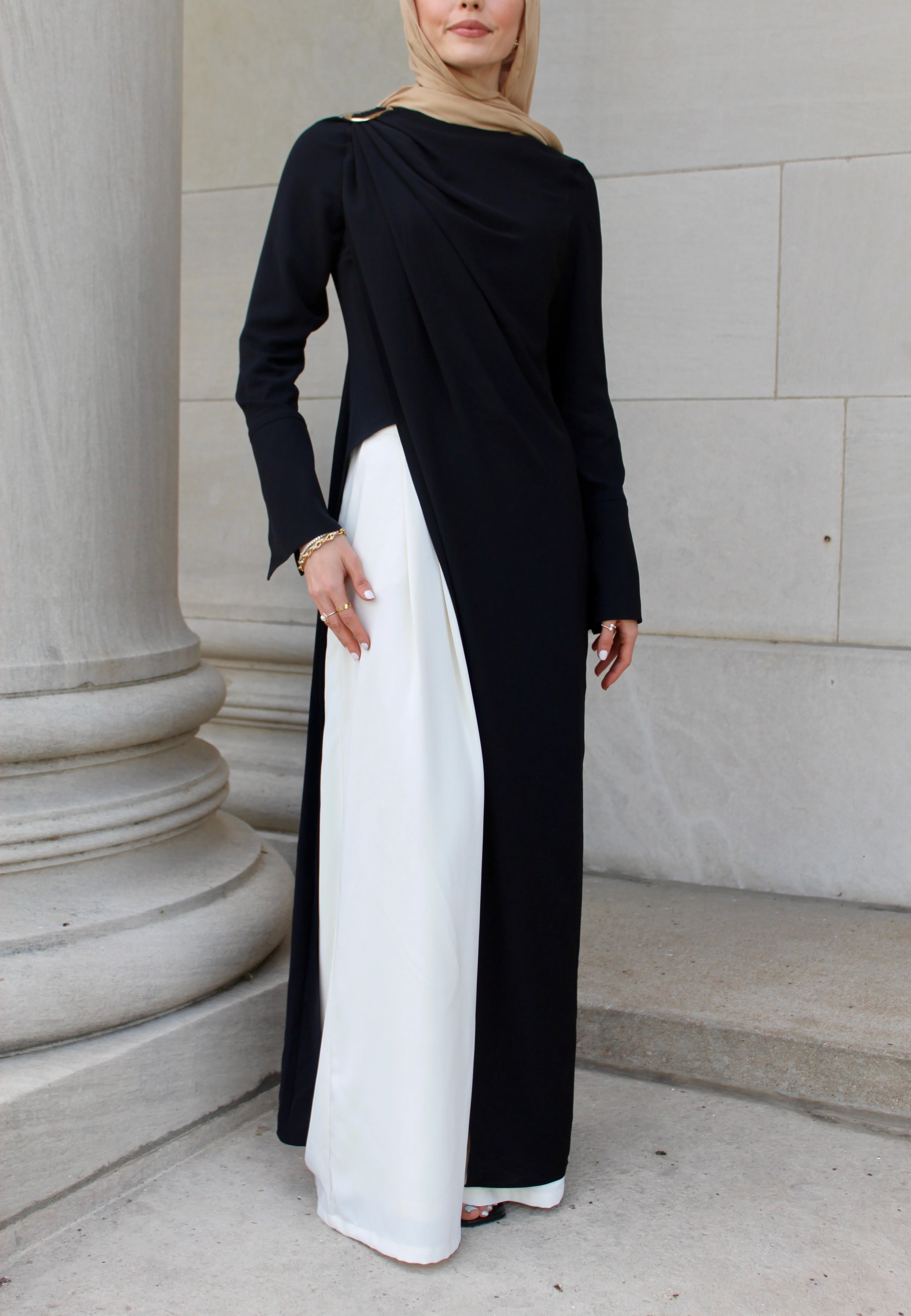Black Floor Length Hardware Tunic - Image 9
