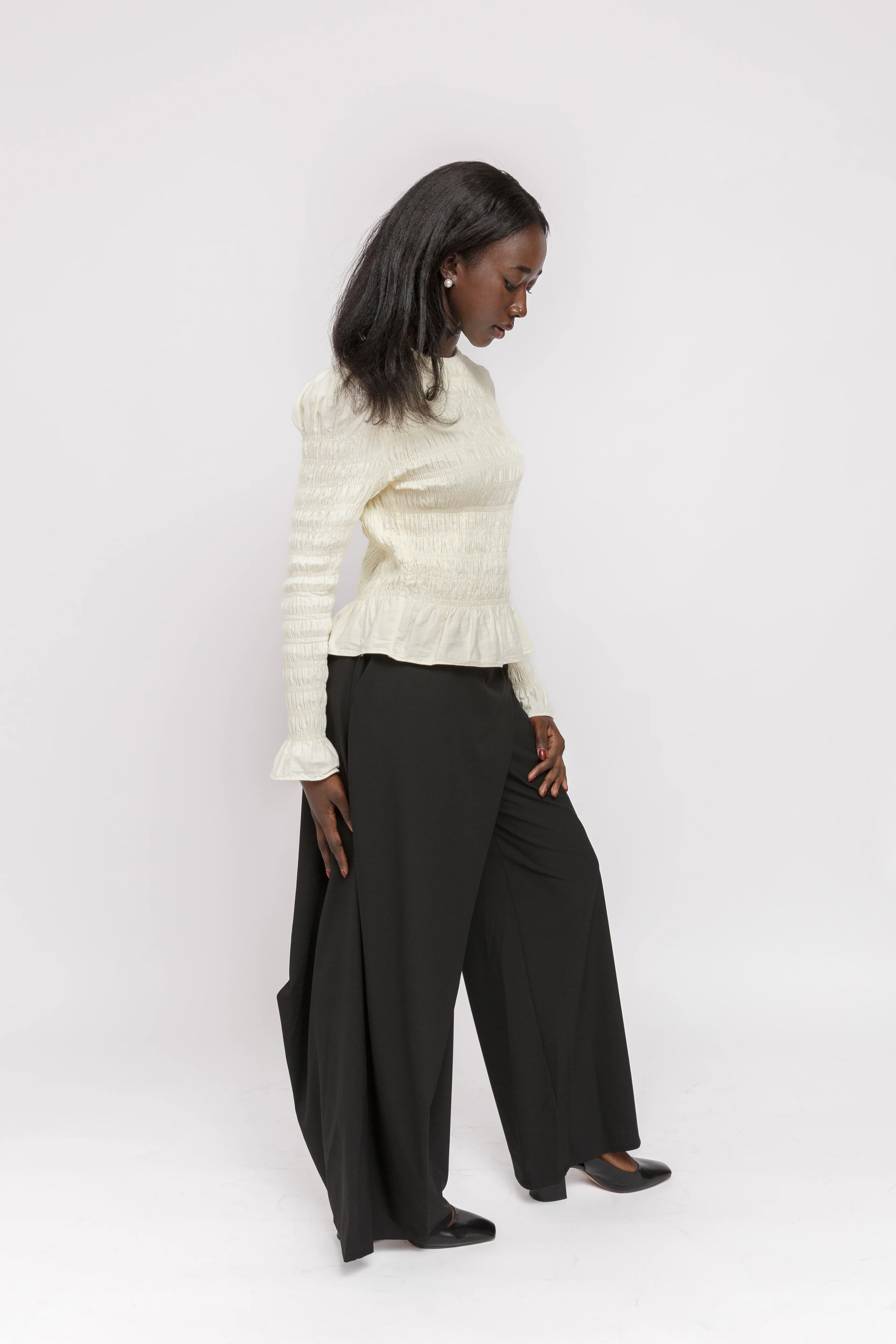 Black Foldover Pants - Image 4