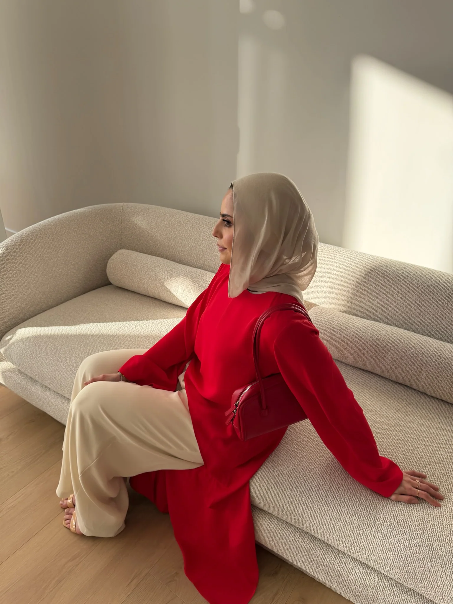 Crimson Red High-Low Tunic - Image 4