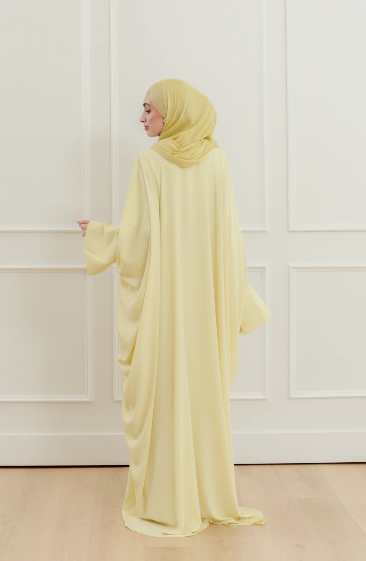 Butter Yellow Draped Hardware Kaftan - Image 9