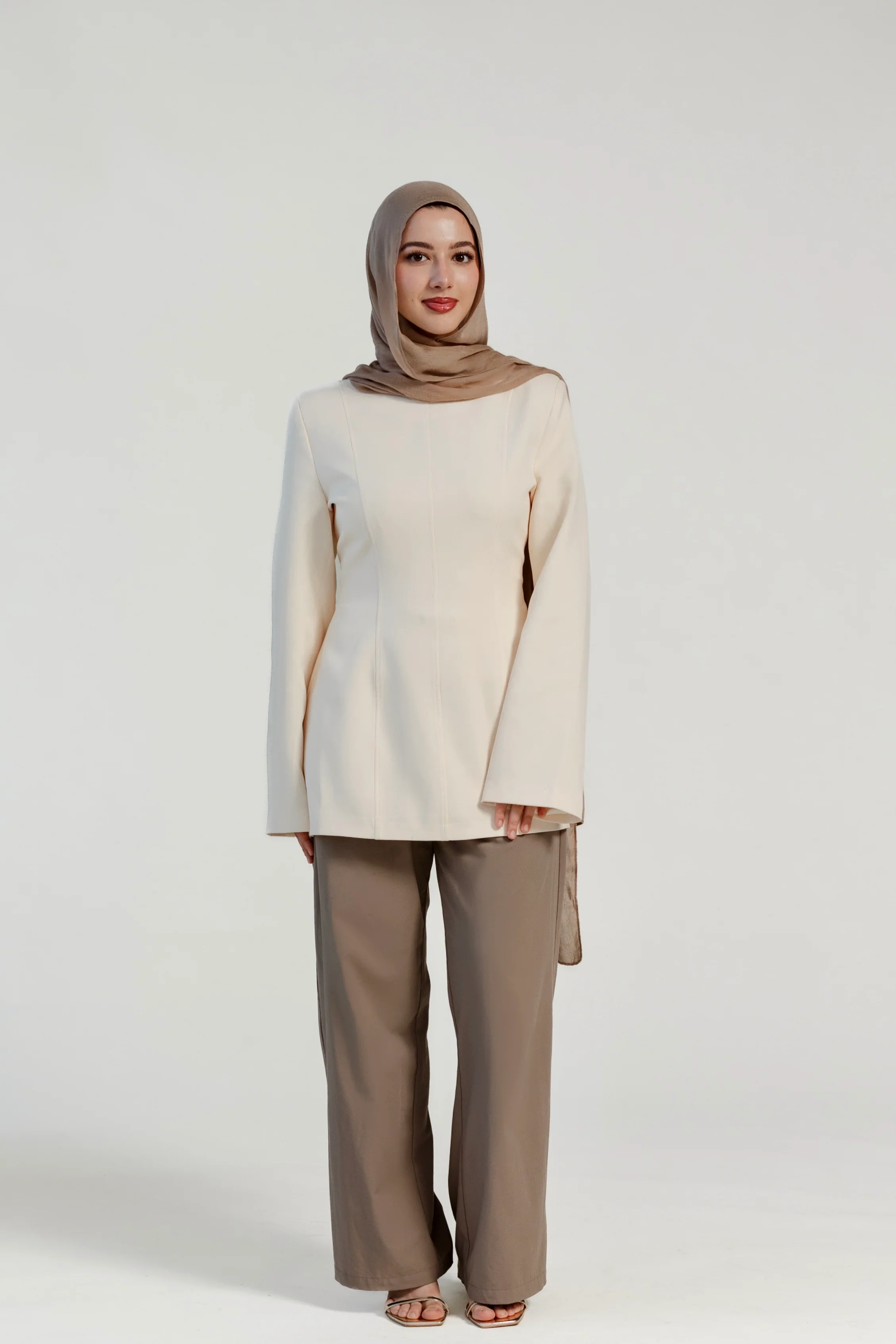 Cream Structured Tunic - Image 3