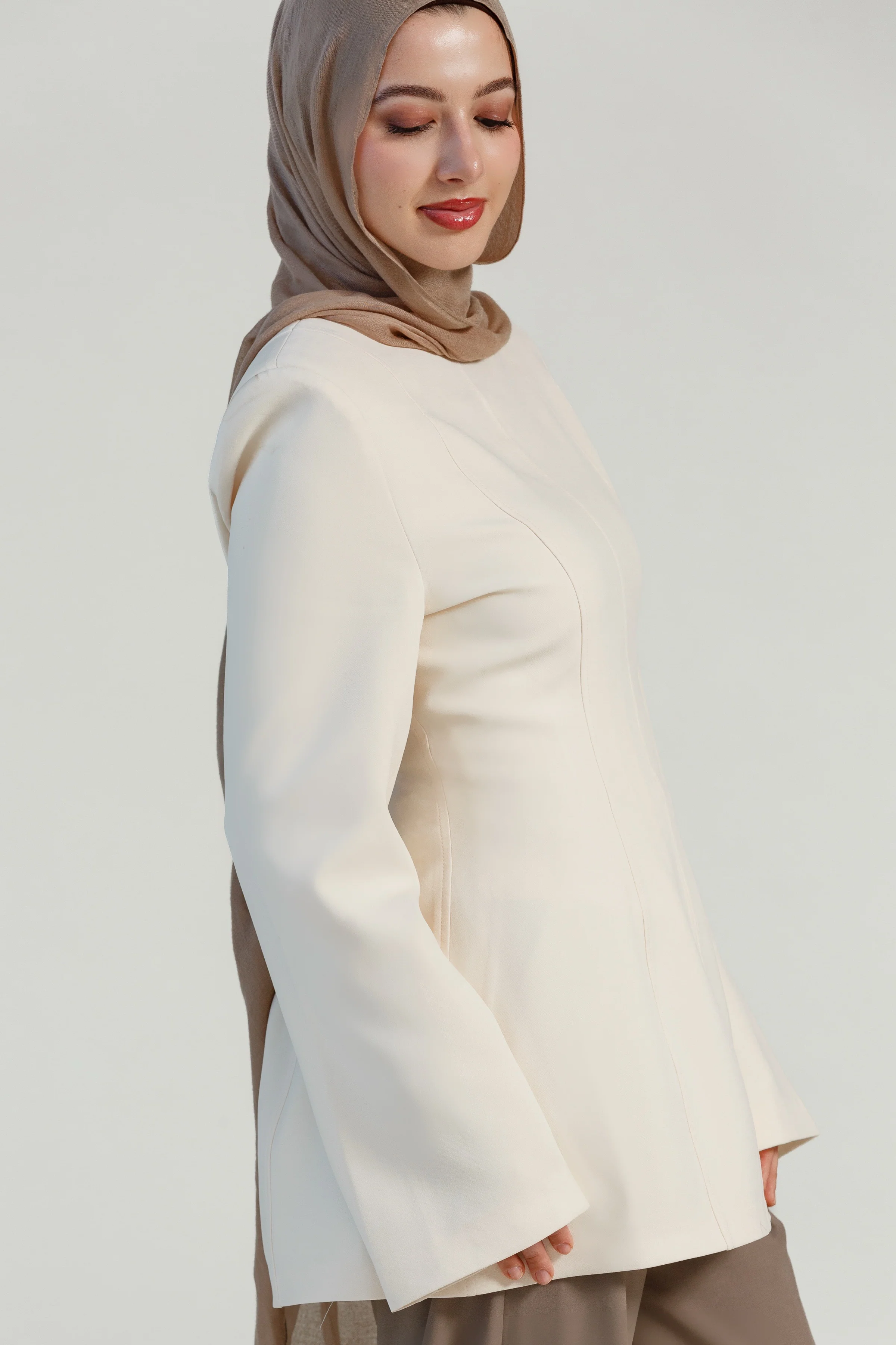 Cream Structured Tunic - Image 5