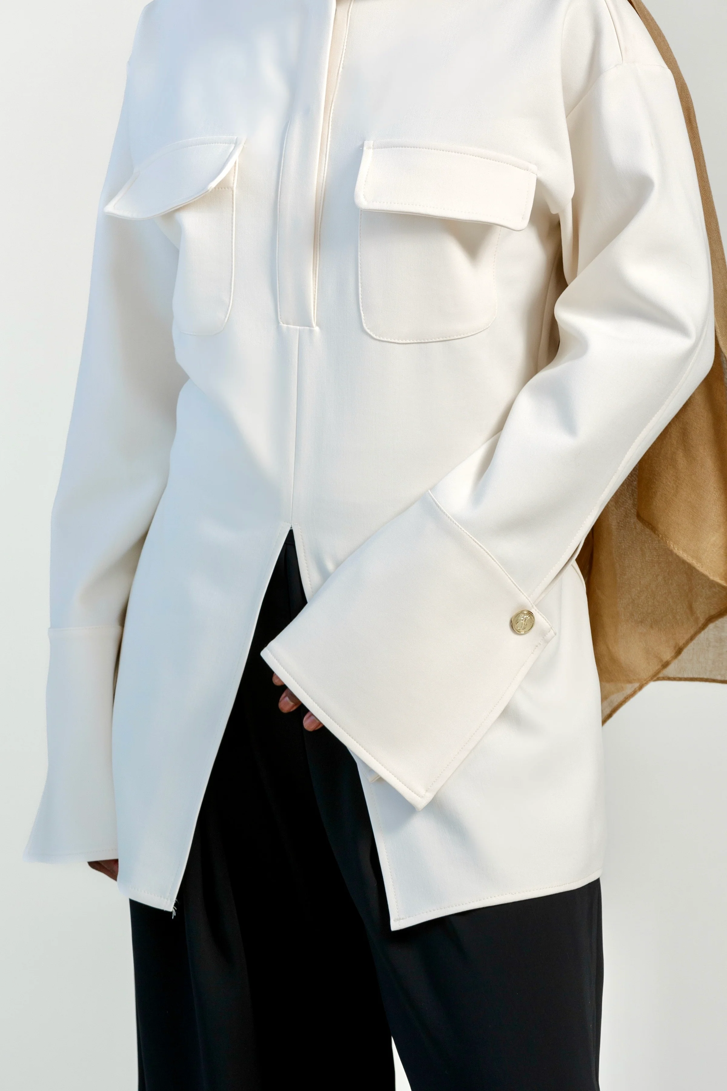 Cream Utility Tunic- Final Sale - Image 6