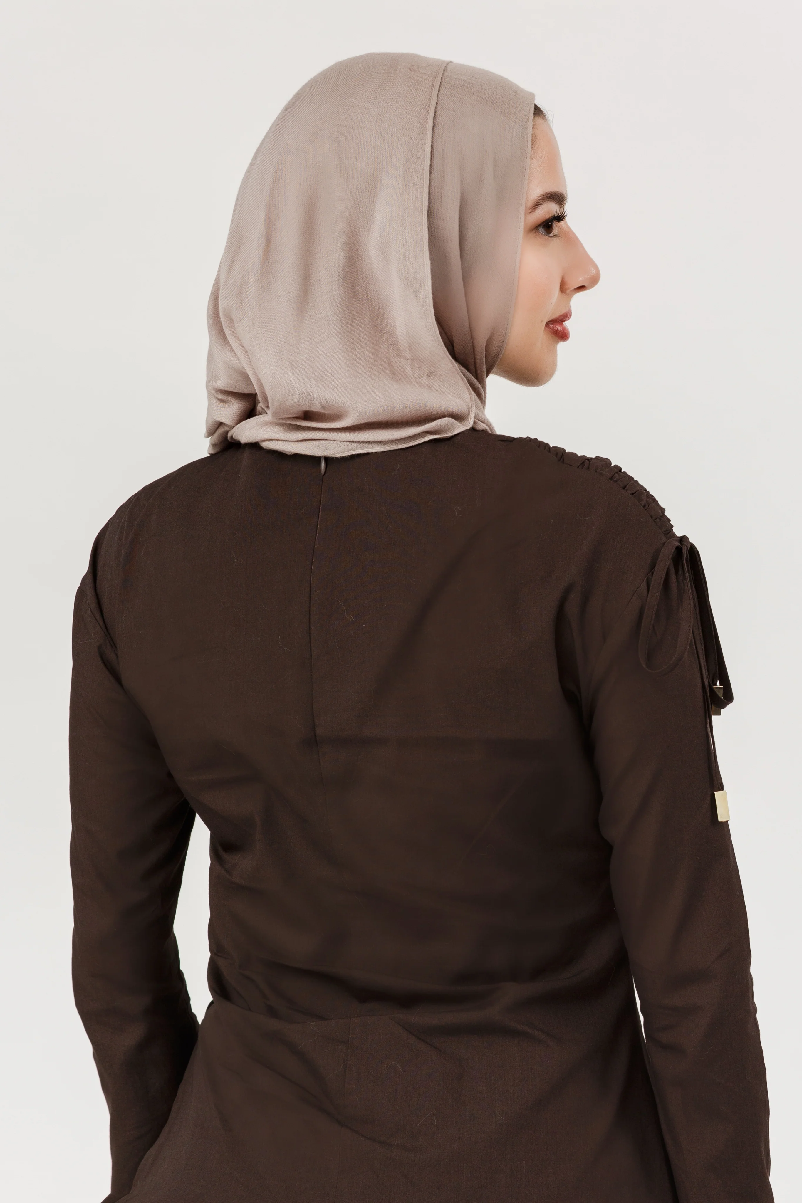 Dark Espresso Cotton Ruched Tunic - Image 6