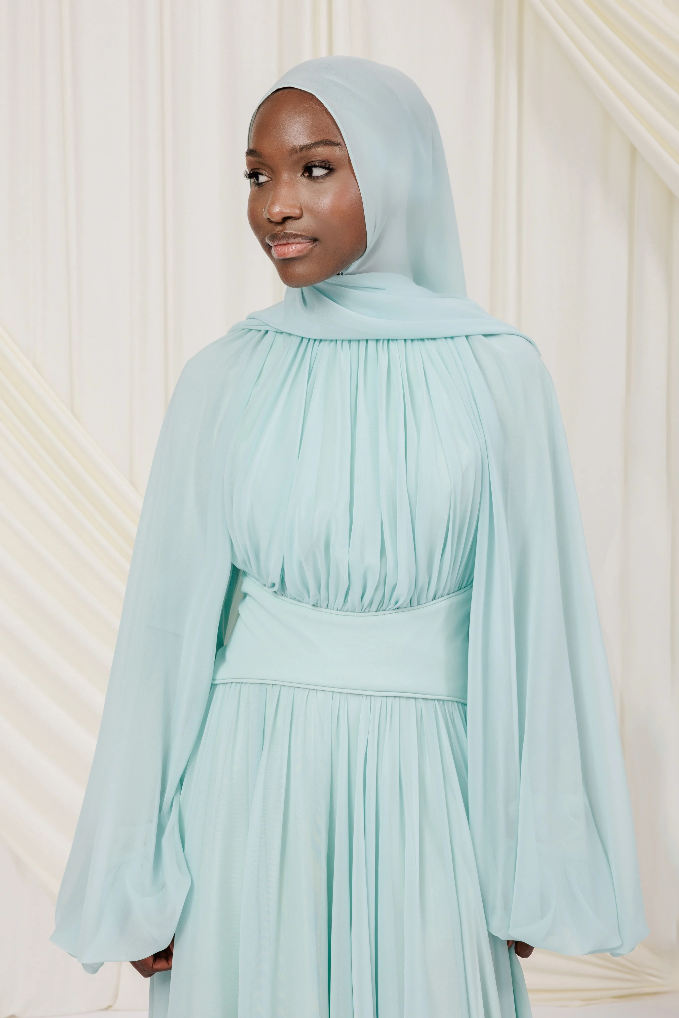 Icy Mint Matte Chiffon Scarf