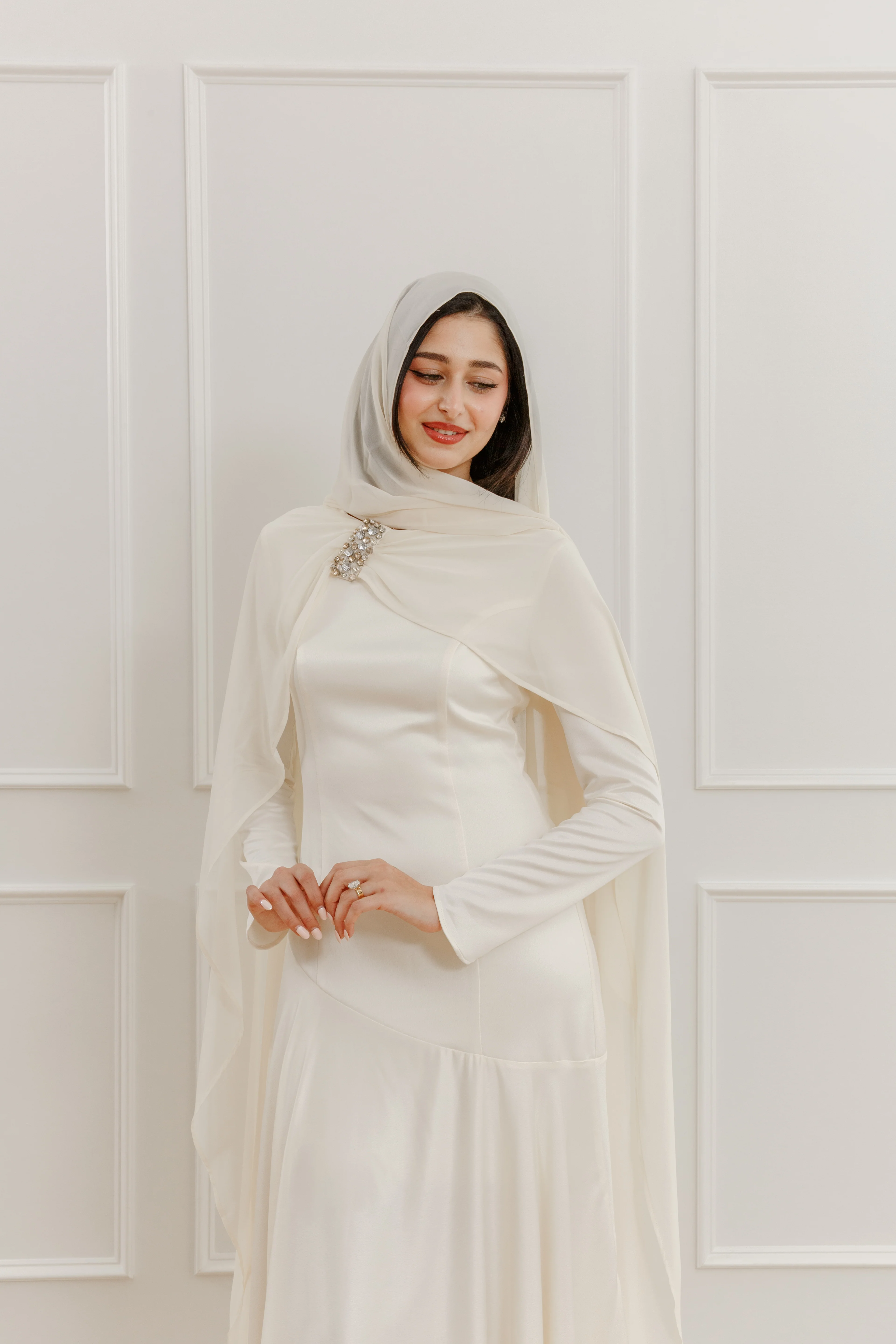 Ivory Chiffon Scarf - Image 2