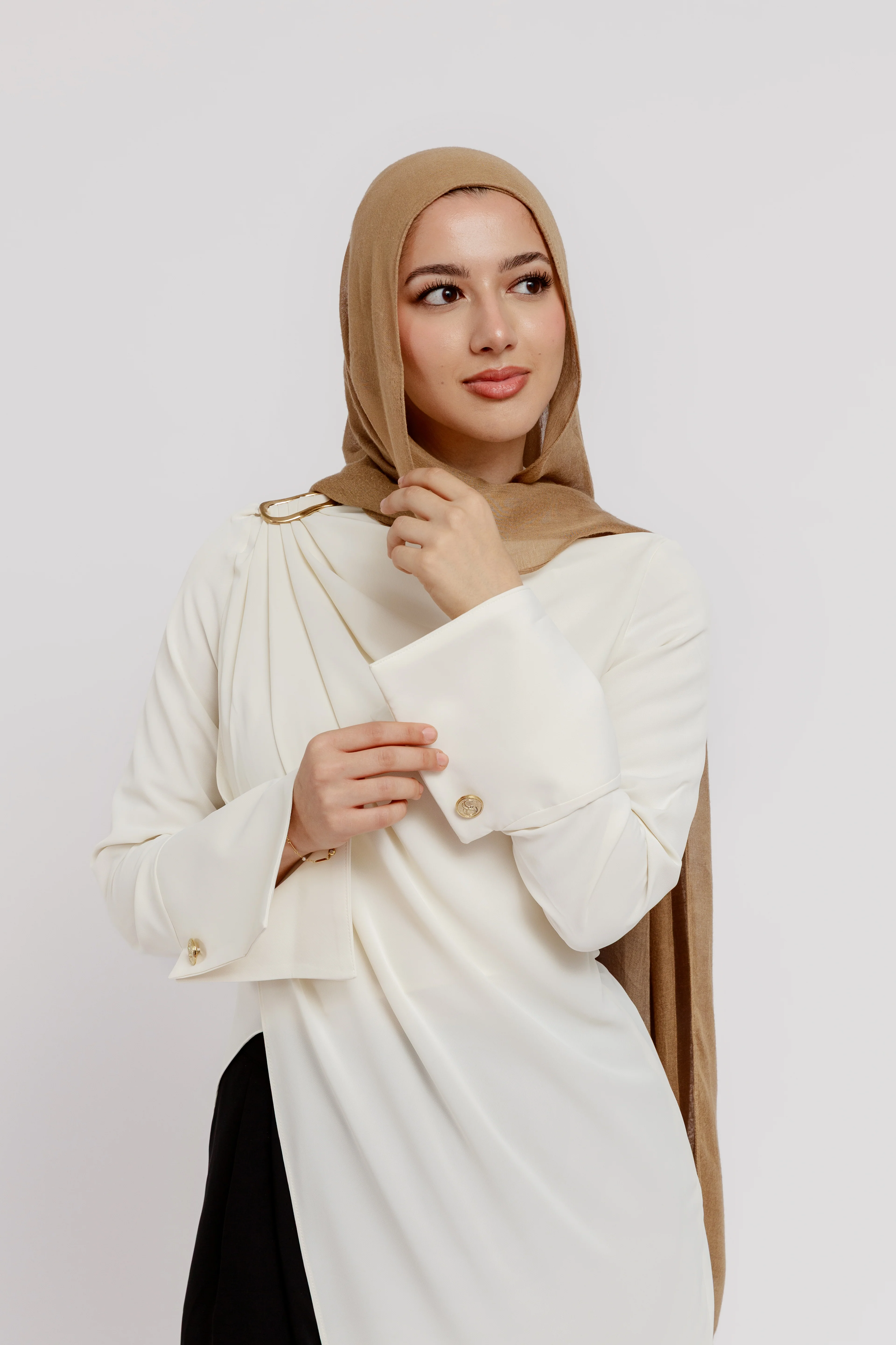 Ivory Floor Length Hardware Tunic - Image 4