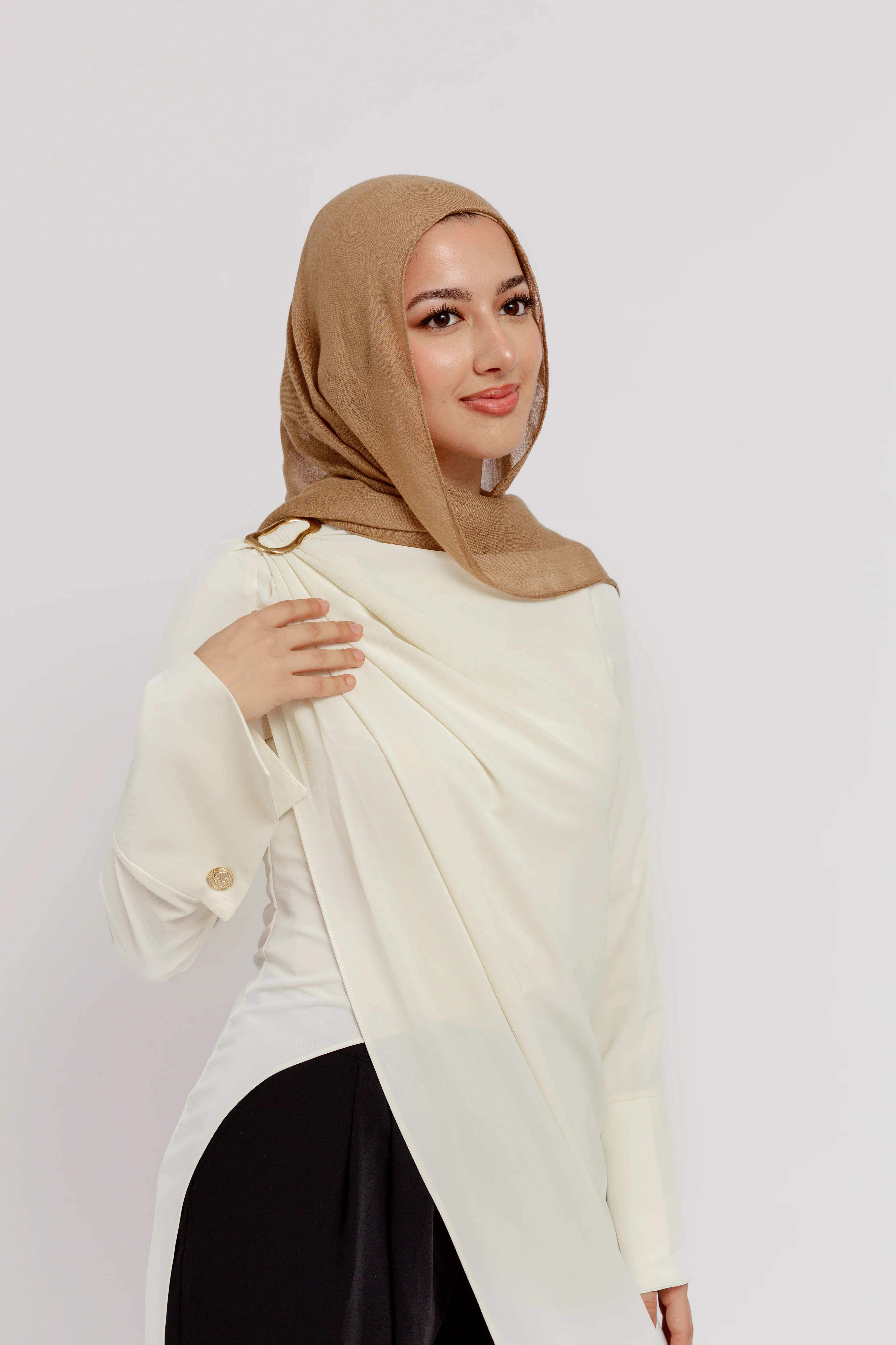 Ivory Floor Length Hardware Tunic - Image 6