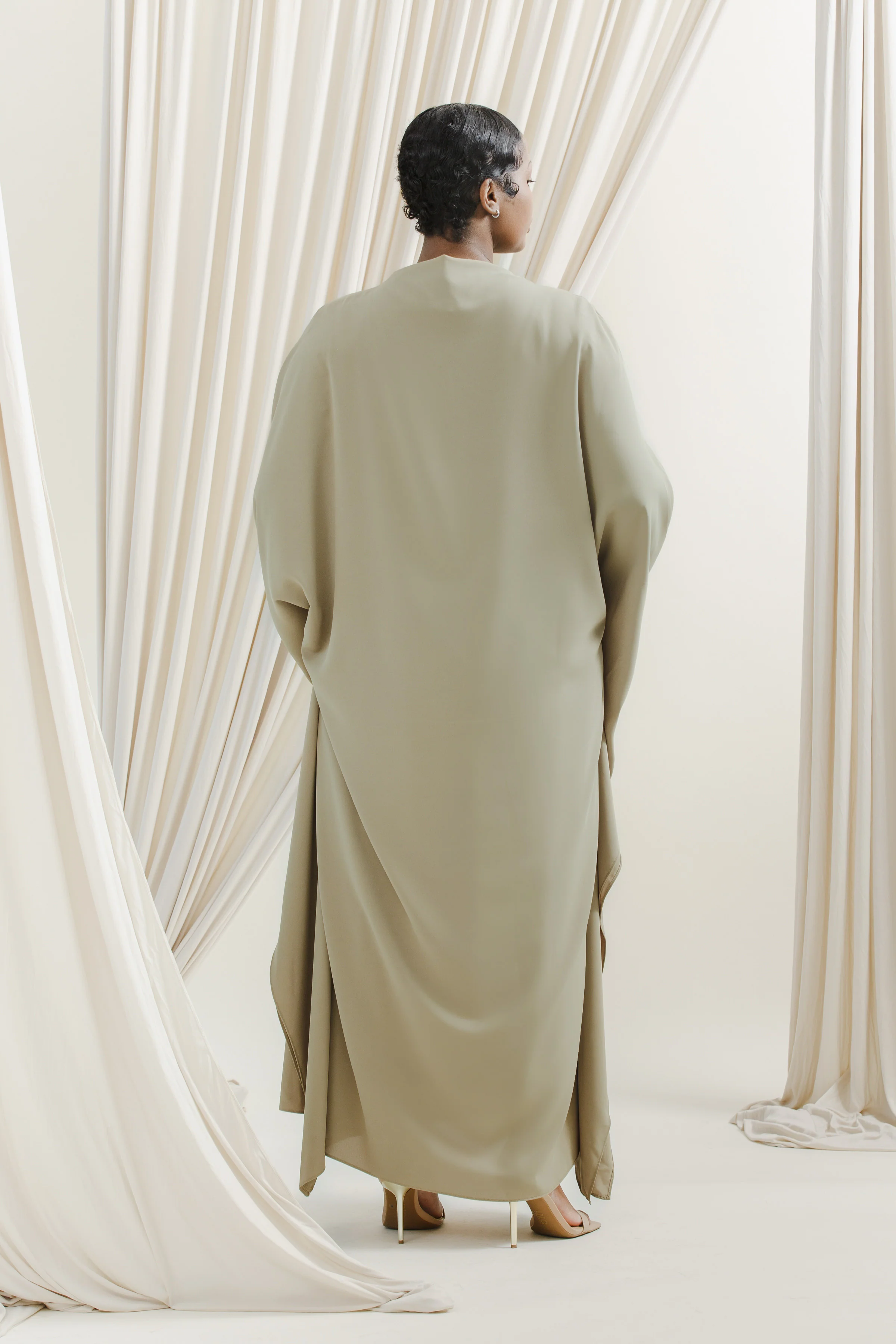 Khaki Belted Kaftan - Image 6
