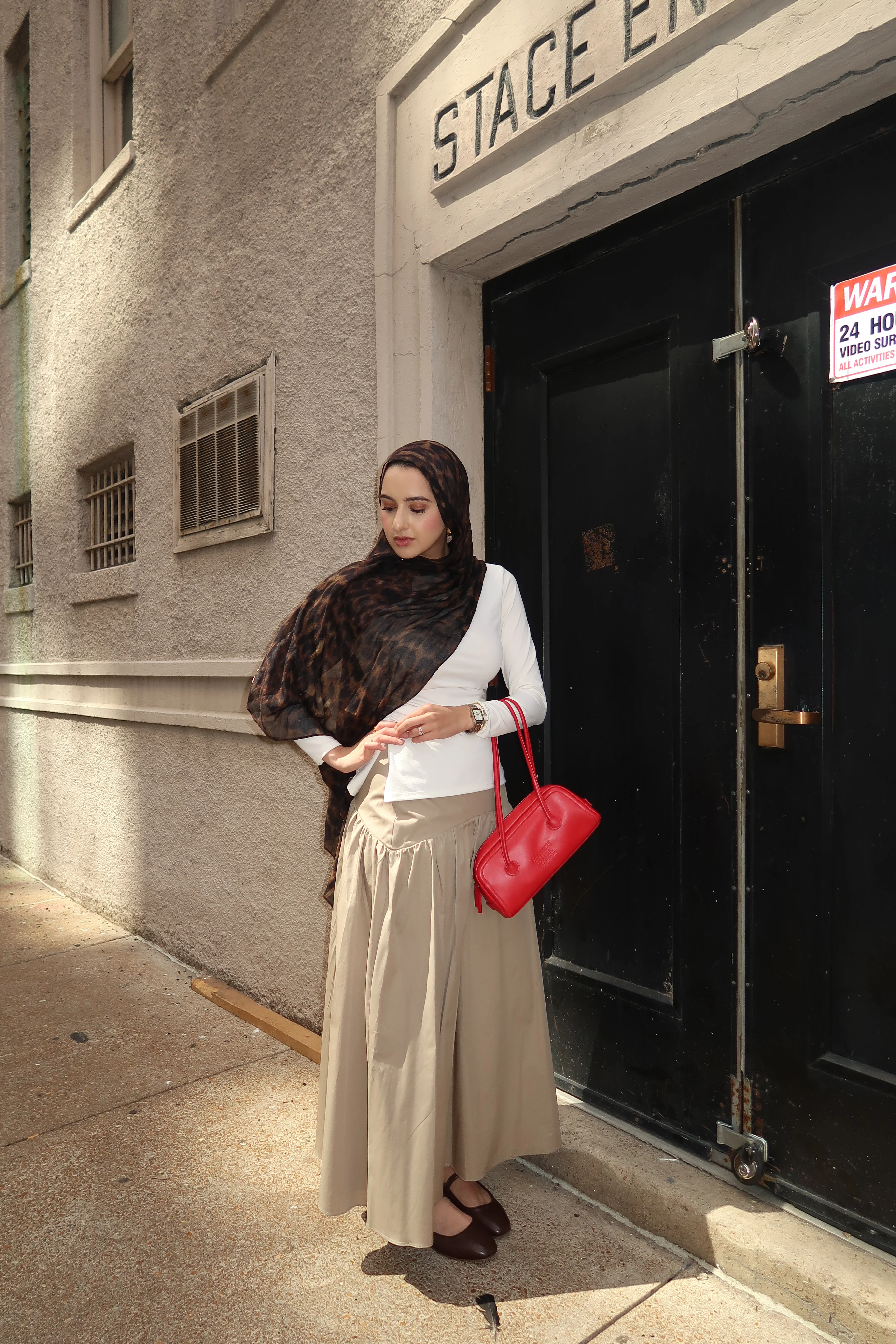 Khaki Cotton Low Waisted Skirt- Final Sale - Image 5