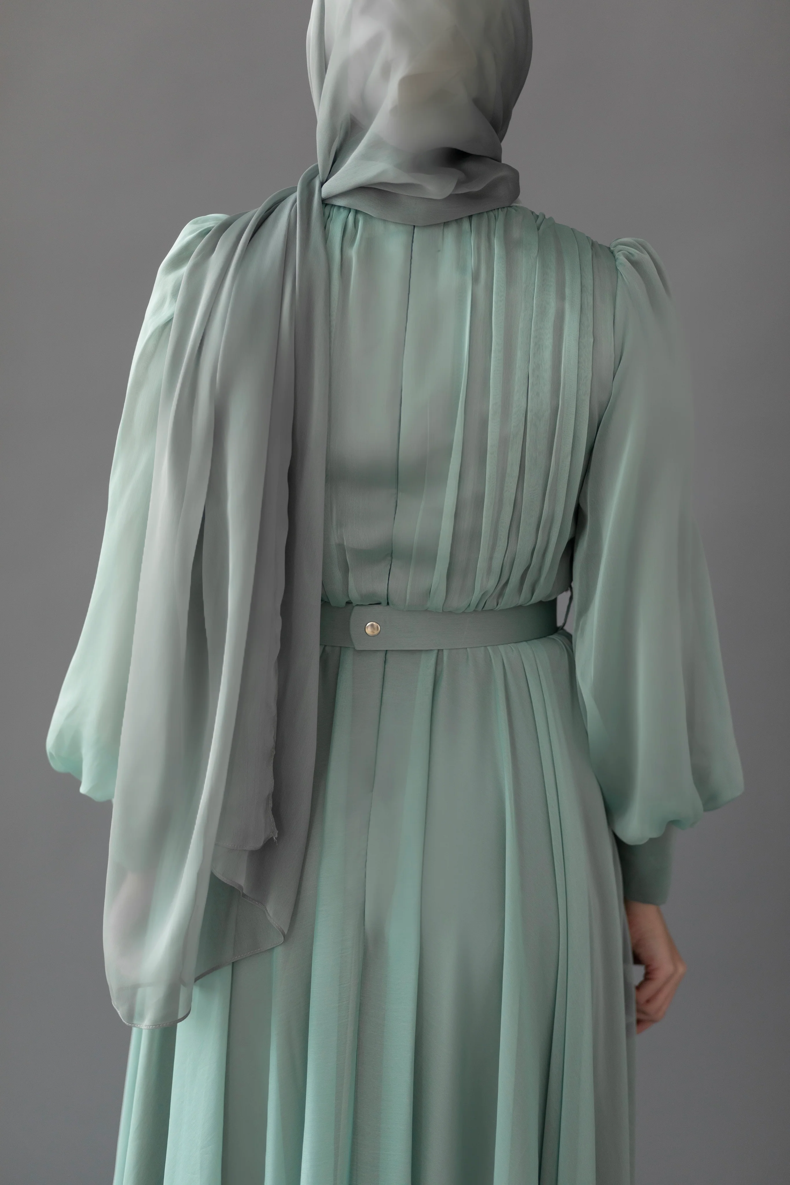 Sage Green Shimmering Scarf - Image 3
