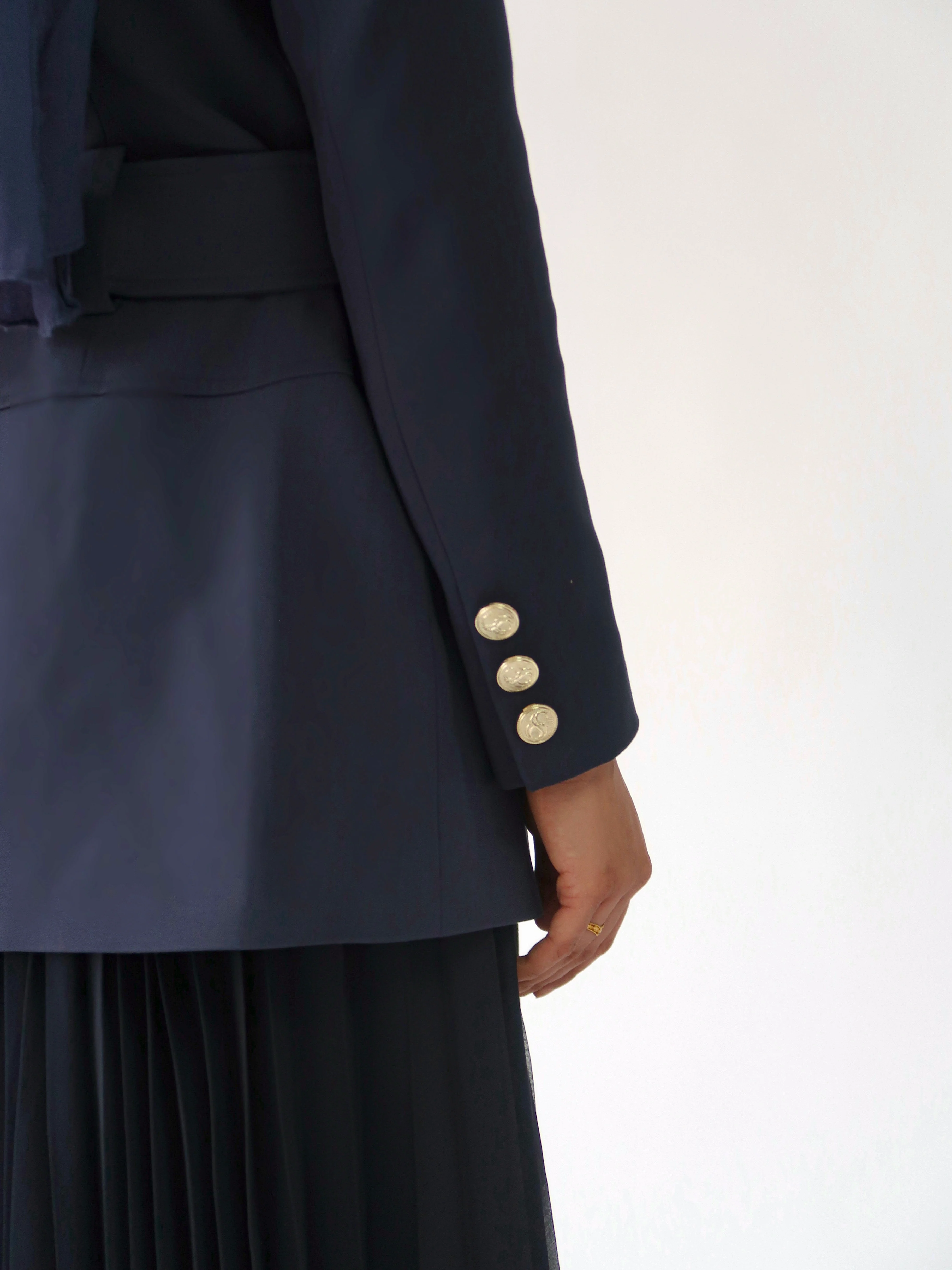 Navy SE Belted Jacket - Final Sale - Image 4
