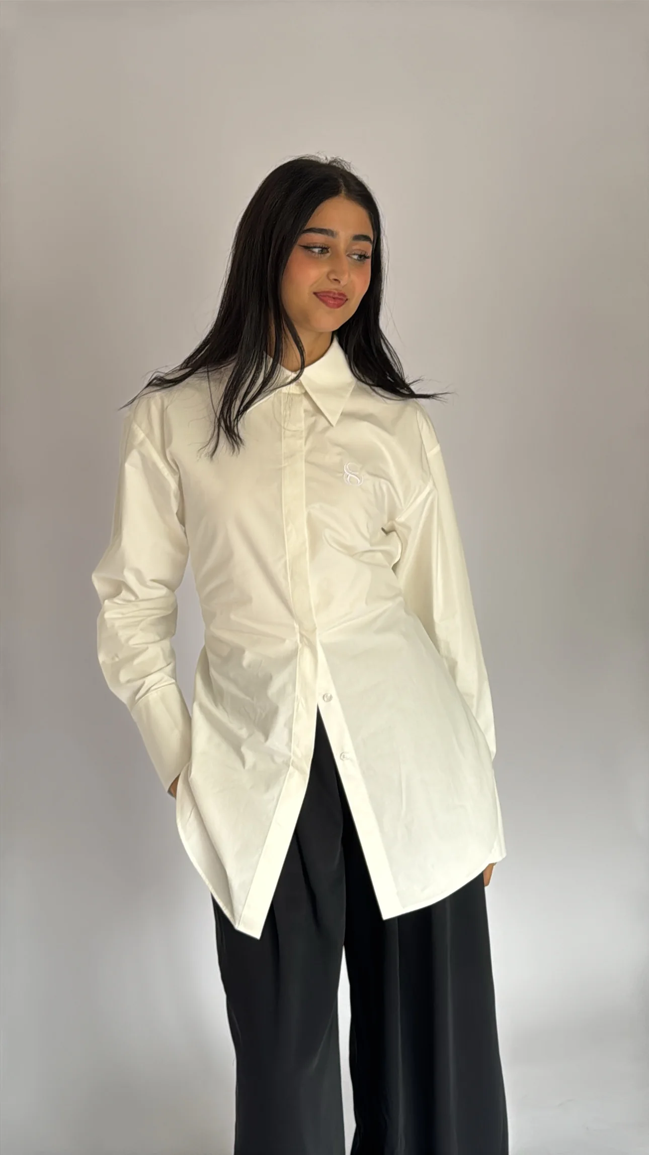 Ivory SE Tie Back Cotton Shirt- Final Sale - Image 10