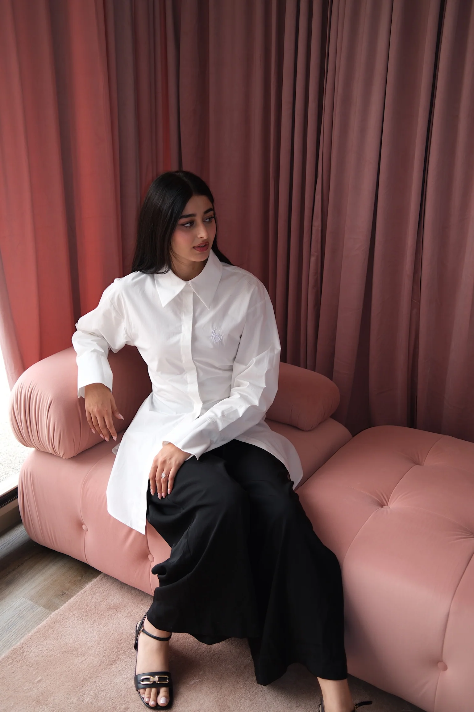 Ivory SE Tie Back Cotton Shirt- Final Sale - Image 11