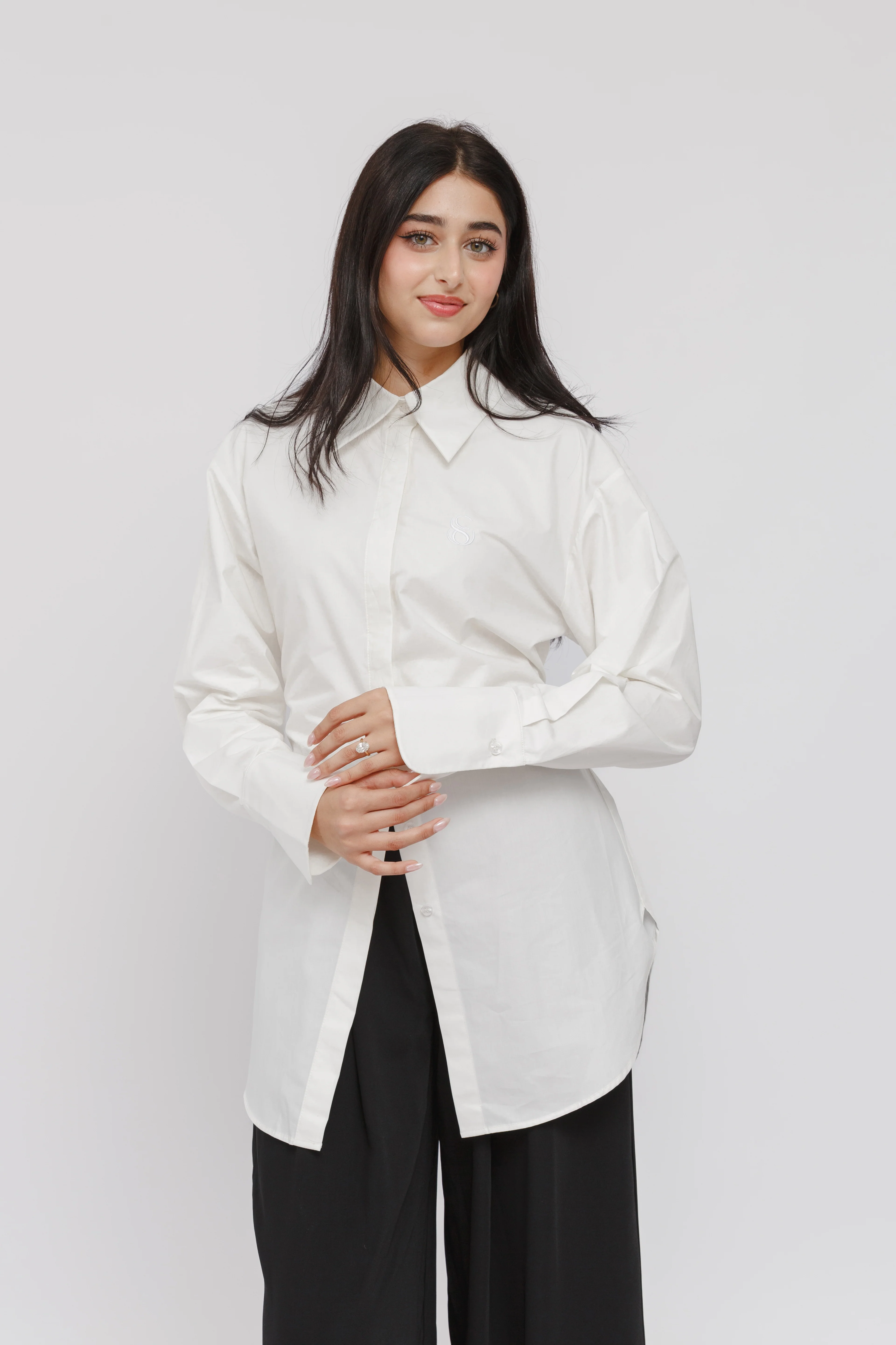 Ivory SE Tie Back Cotton Shirt- Final Sale - Image 2