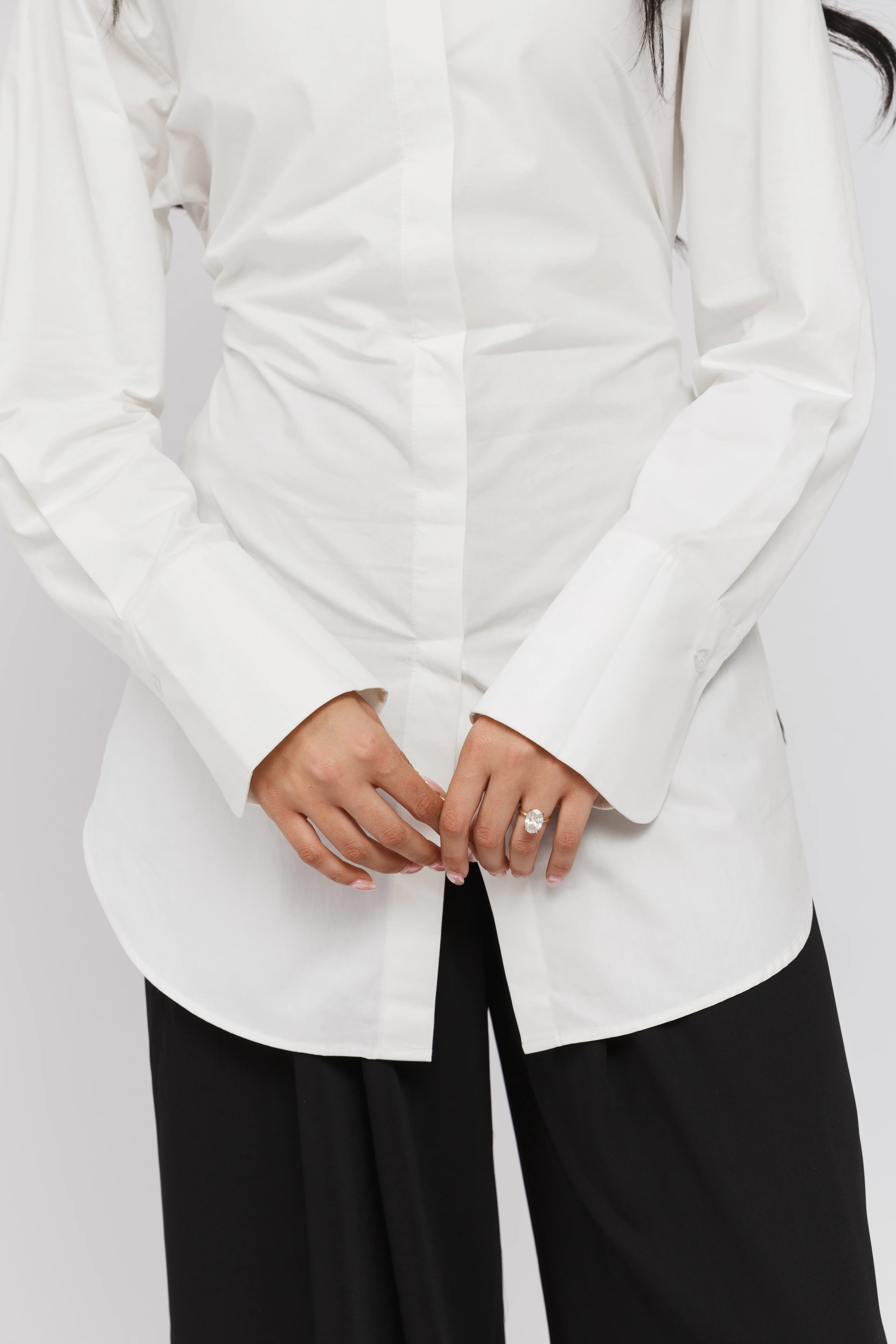 Ivory SE Tie Back Cotton Shirt- Final Sale - Image 4