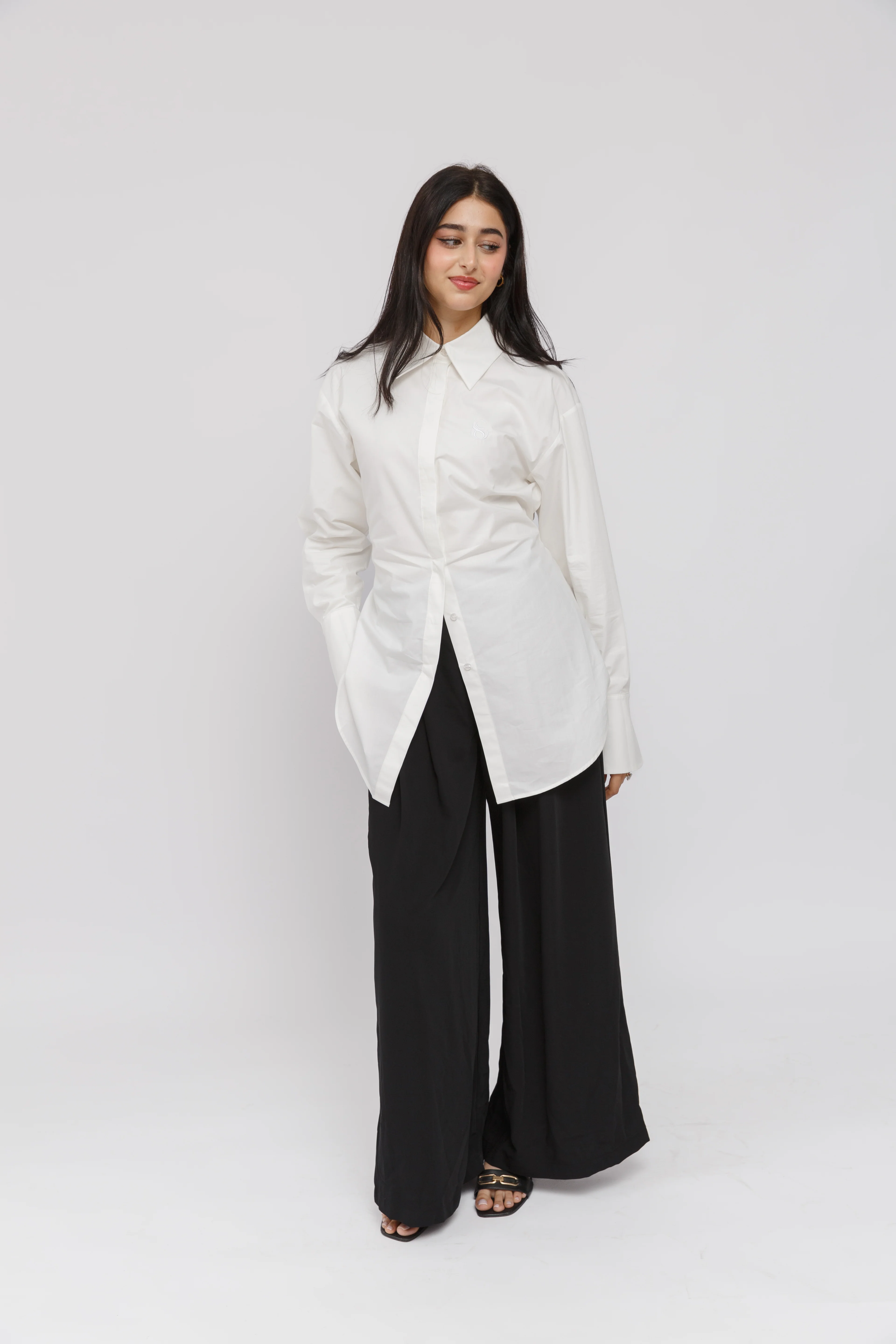 Ivory SE Tie Back Cotton Shirt- Final Sale - Image 5