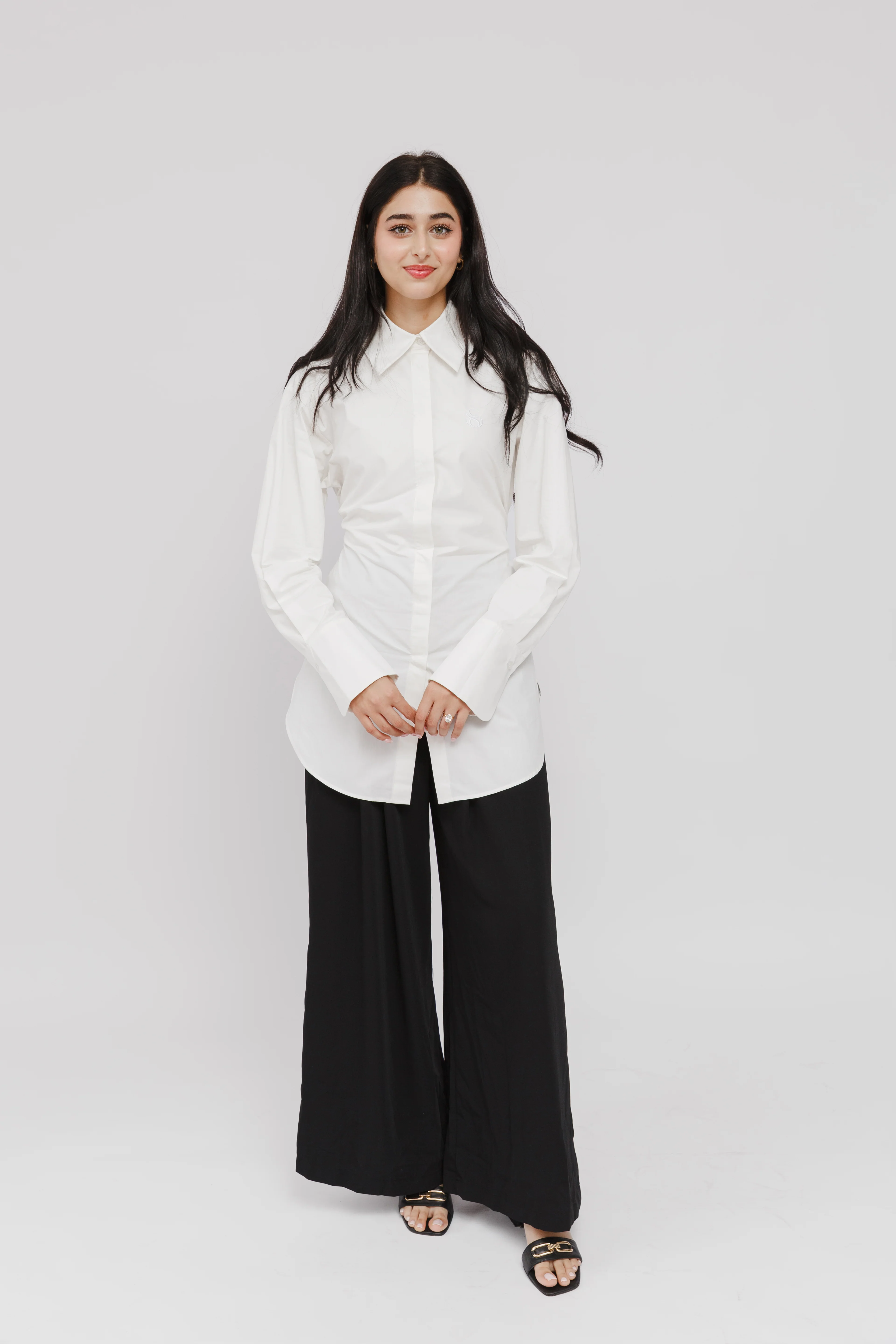 Ivory SE Tie Back Cotton Shirt- Final Sale - Image 9