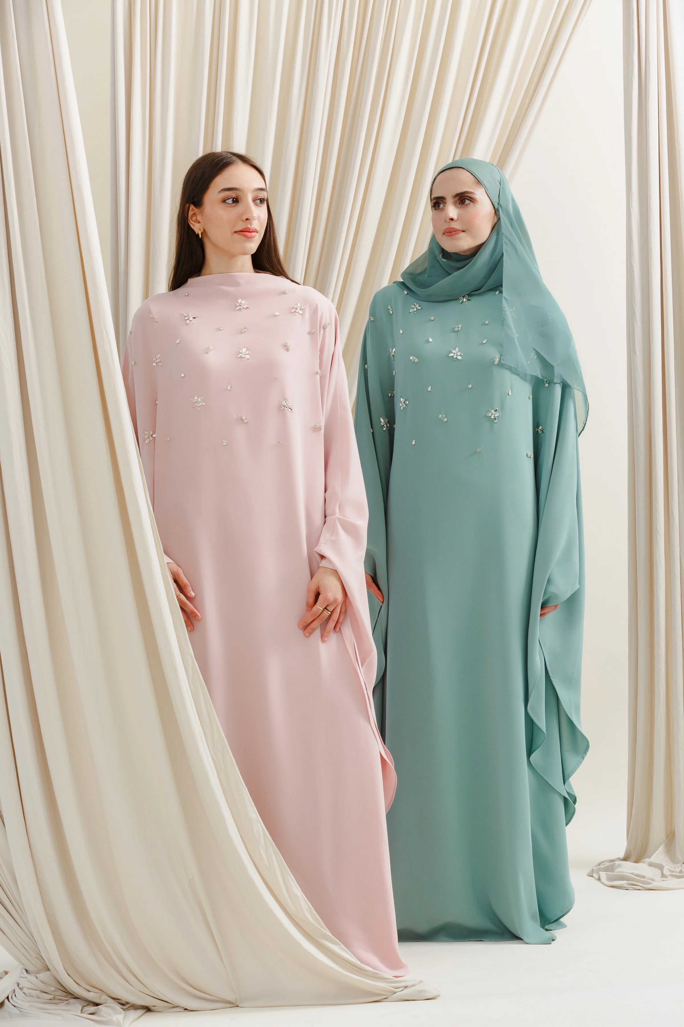 Orchid Pink Beaded Kaftan Gown - Image 7