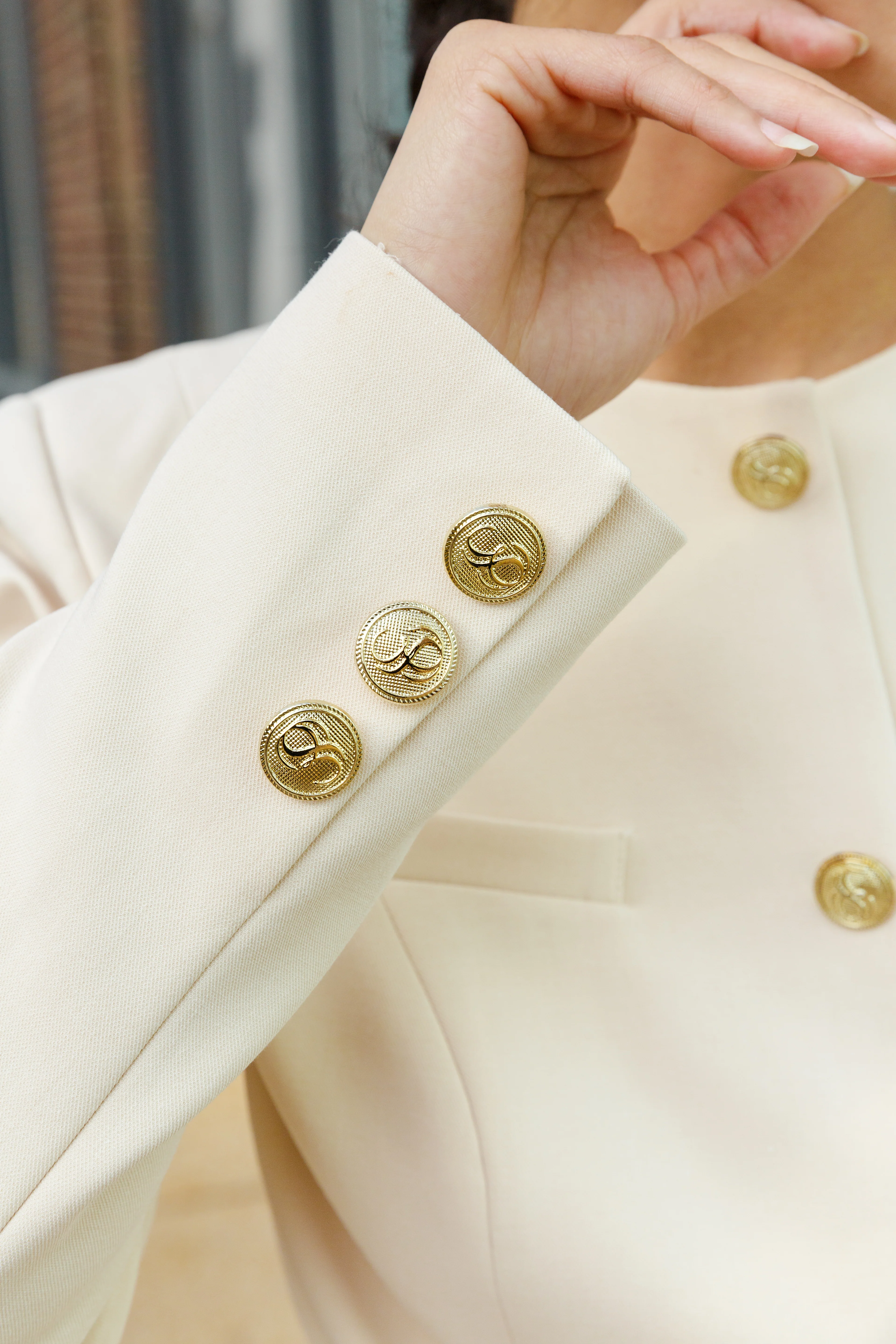 Pearl Cream SE Belted Jacket - Final Sale - Image 4