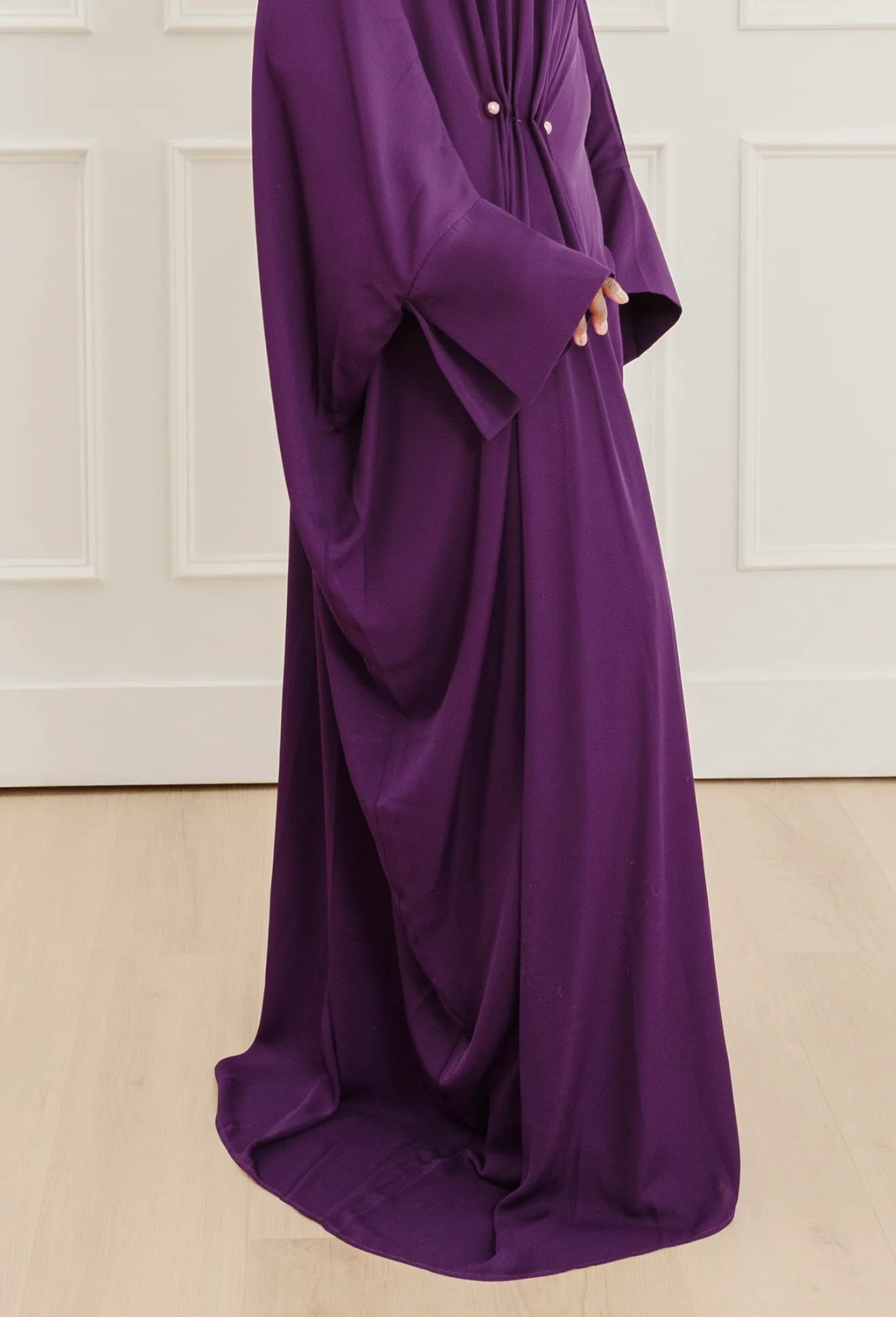Purple Draped Hardware Kaftan - Image 4