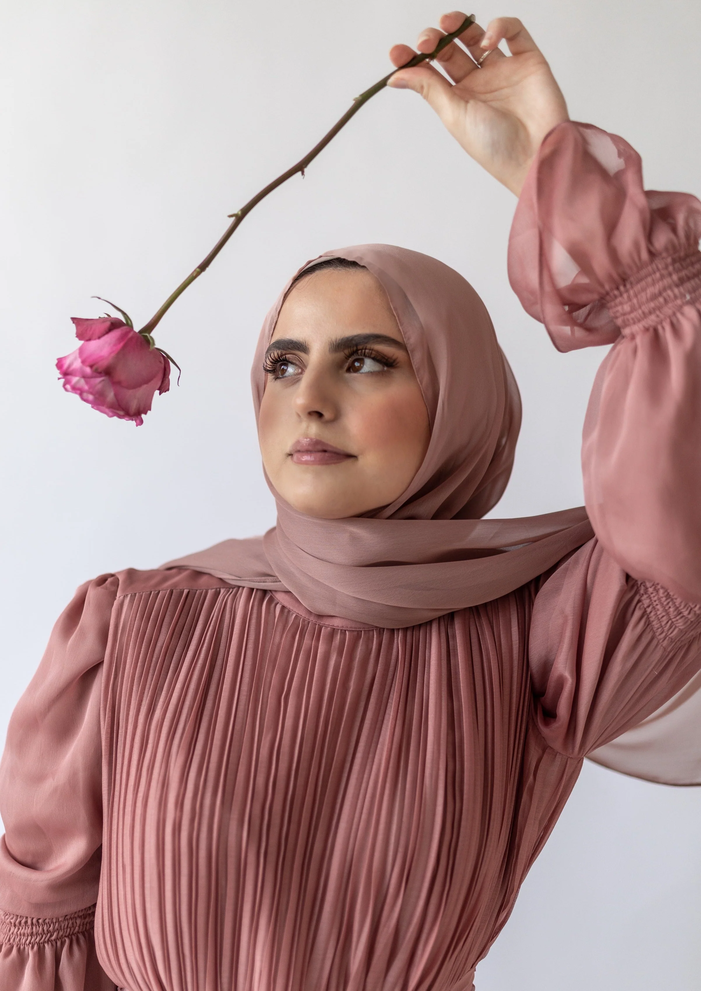 Dusty Pink Shimmering Scarf