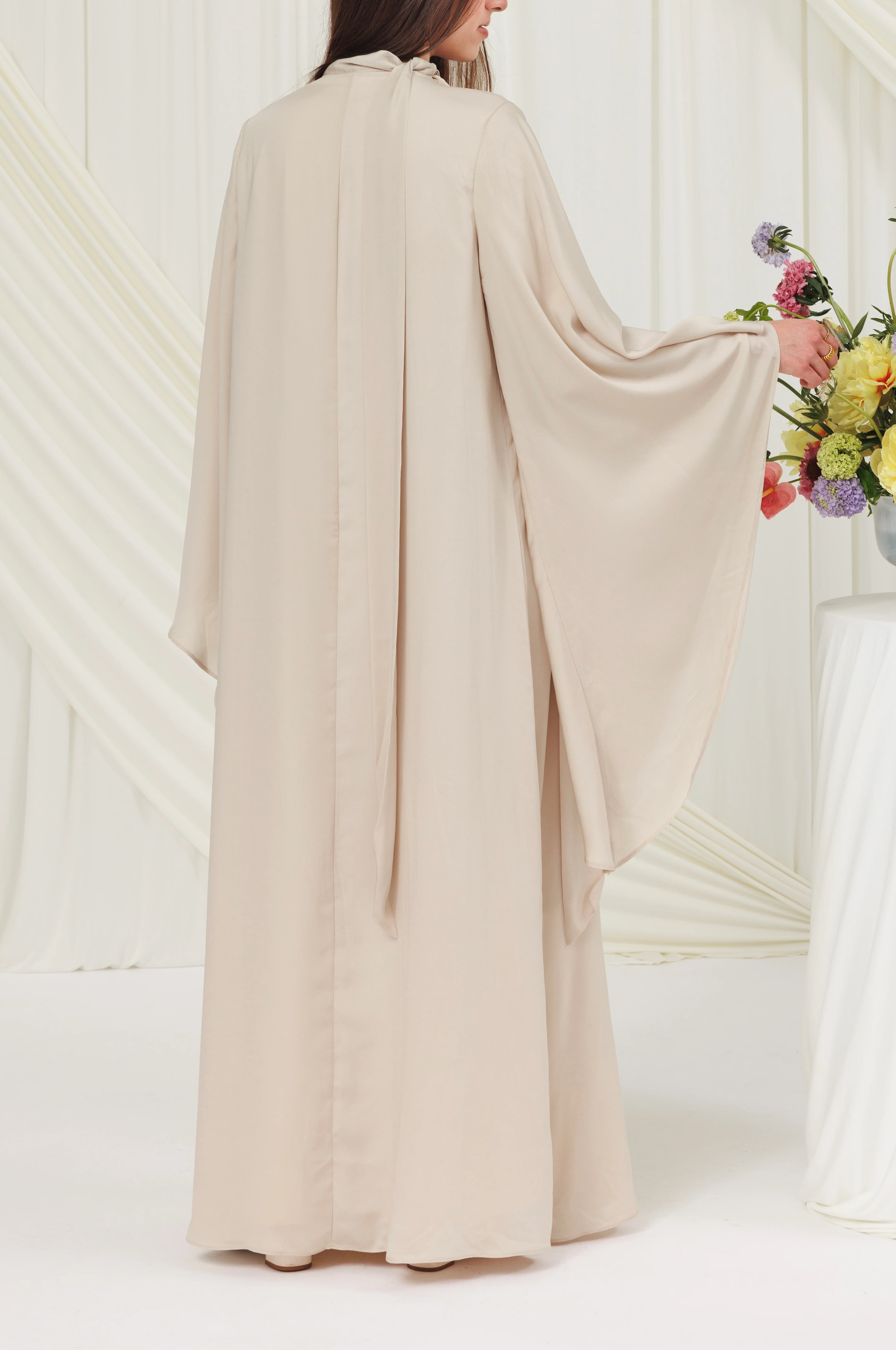 Truffle Tie Neck Maxi Dress - Image 9