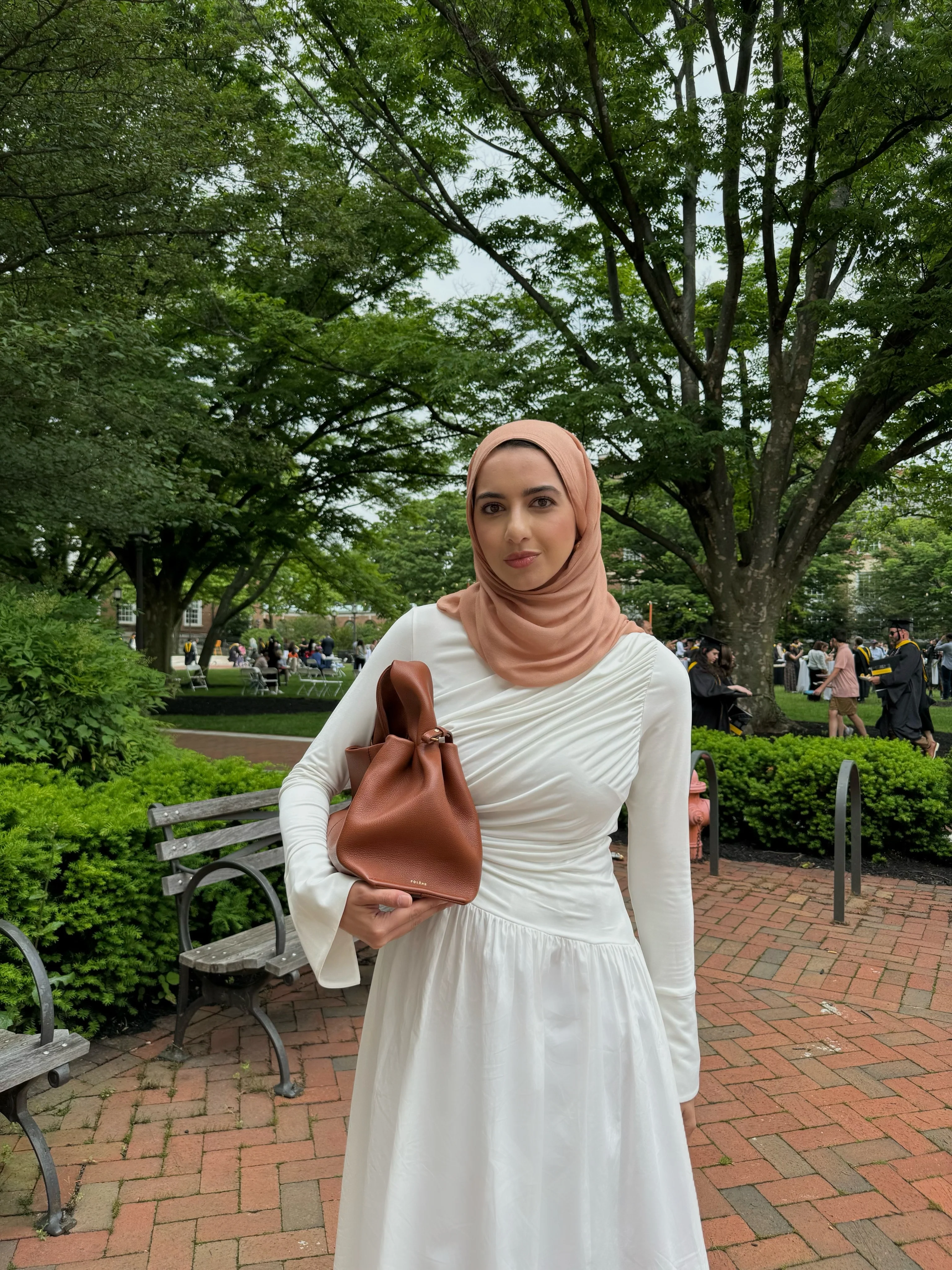 White Asymmetric Draped Dress - Image 10