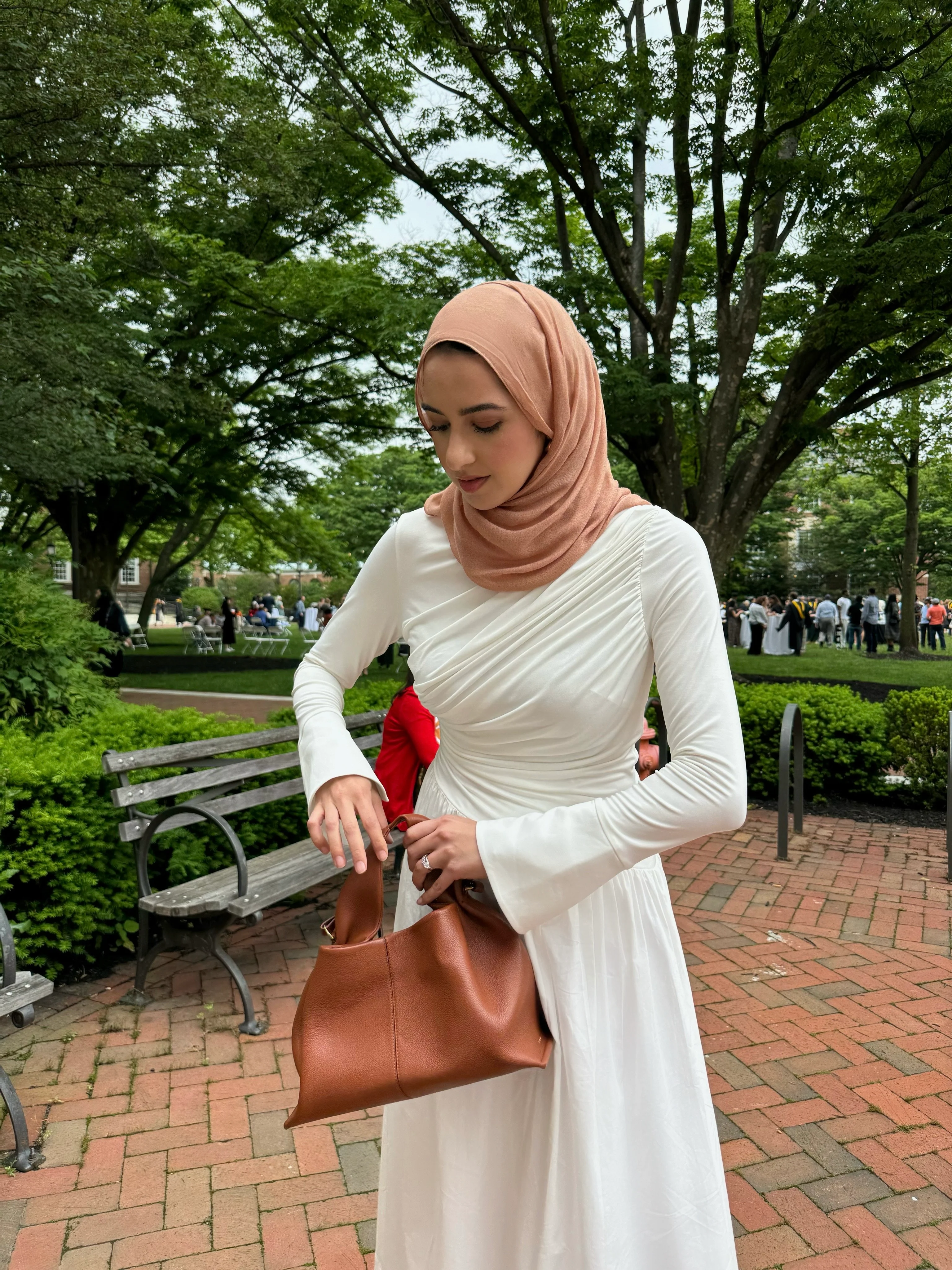 White Asymmetric Draped Dress - Image 11