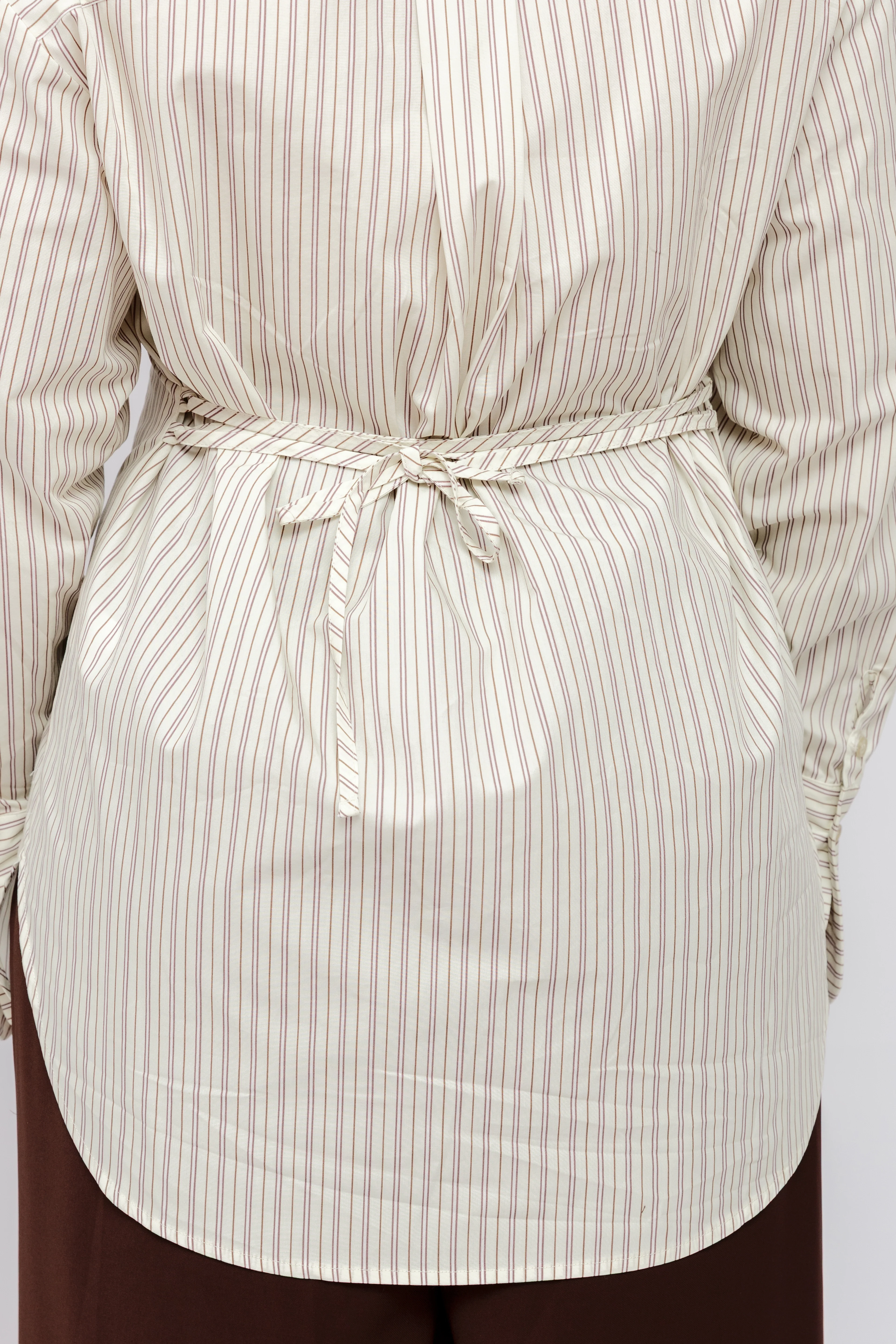 Butter Yellow Striped SE Tie Back Shirt - Image 3